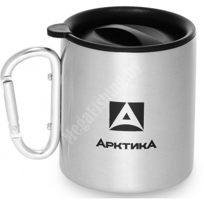 Термокружка невакуумная Арктика 400 мл с карабином 801-400К-N