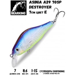 Воблер Bearking Asinia A29 Destroyer 70SP цвет E