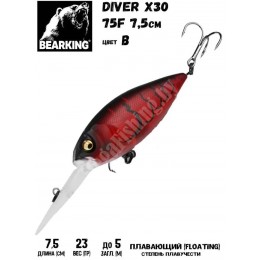 Воблер Bearking Diver X300 75мм 23гр цвет B
