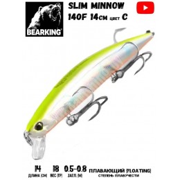 Воблер Bearking Tide Minnow Slim 175F цвет C
