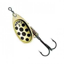 Блесна MEPPS AGLIA PTS # 3 цвет Gold/black dots