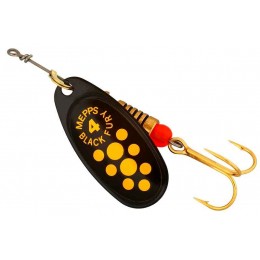 Блесна MEPPS BLACK FURY # 4 цвет Black/Yell. dots