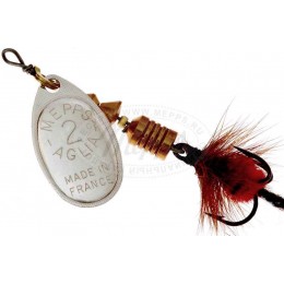Блесна MEPPS AGLIA MOUCHE # 2 цвет Silver/Red