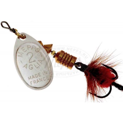 Блесна MEPPS AGLIA MOUCHE # 2 цвет Silver/Red