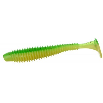 Силиконовая приманка Flagman MYSTIC FISH FAT 3,3'' цвет Lime/Lime Chartre (4шт)