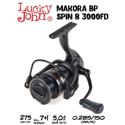 Катушка безынерционная Lucky John Makora BP SPIN 8 3000FD
