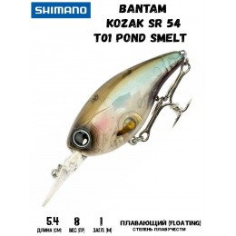 Воблер Shimano Bantam Kozak SR 54mm 8g T01 Pond Smelt