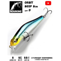 Воблер Bearking Orbit Slicker-80SP 8.5гр цвет D