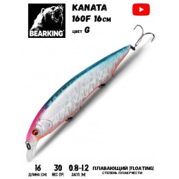 Воблер Bearking Kanata 160F 30гр цвет G