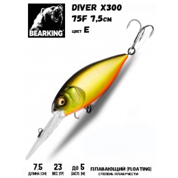 Воблер Bearking Diver X300 75мм 23гр цвет E
