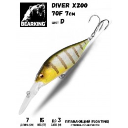 Воблер Bearking Diver X200 70мм 15гр цвет D