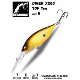 Воблер Bearking Diver X200 70мм 15гр цвет H