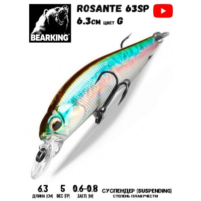 Воблер Bearking Rosante 63SP цвет G