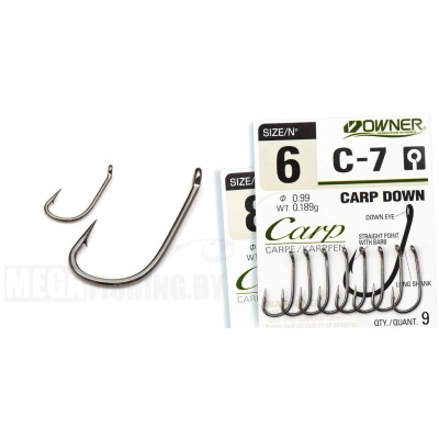 Крючок одинарный OWNER 53267 Carp Down C-7 № 06