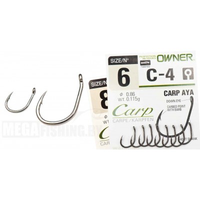 Крючок одинарный OWNER 50924 Carp Aya C-4 № 02