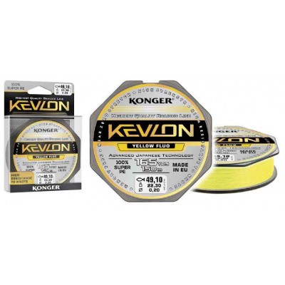 Плетенка Konger Kevlon X4 Yellow Fluo 150 м 0.20 мм