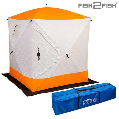 Палатка зимняя автоматическая Куб Fish2Fish 1,8х1,8х1,95 м с юбкой в чехле утепленная