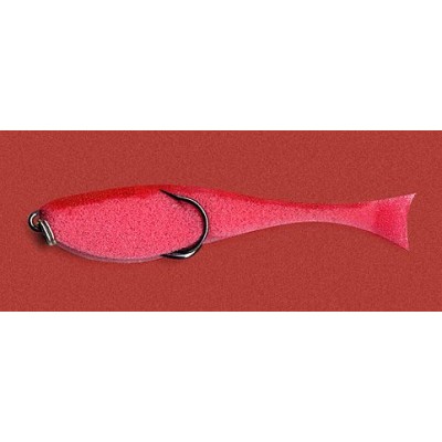 Поролоновая рыбка КОНТАКТ на двойнике 6 см красн (уп. 5 шт)