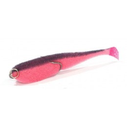 Поролоновая рыбка КОНТАКТ на двойнике 12 см красн-черн (уп. 5 шт)