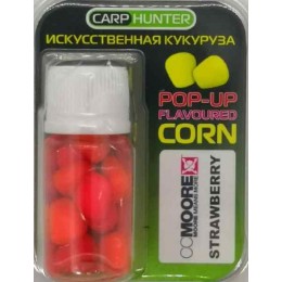 Плавающая силиконовая кукуруза CarpHunter в дипе (клубника) CCMoore Strawberry (10шт.)
