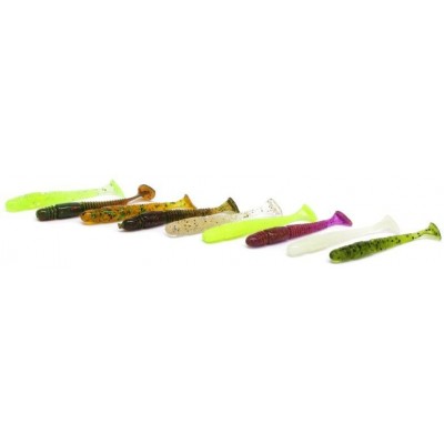 Силиконовая приманка LUCKY JOHN Pro Series TIOGA 2.4" цвет MIX1 (9шт)