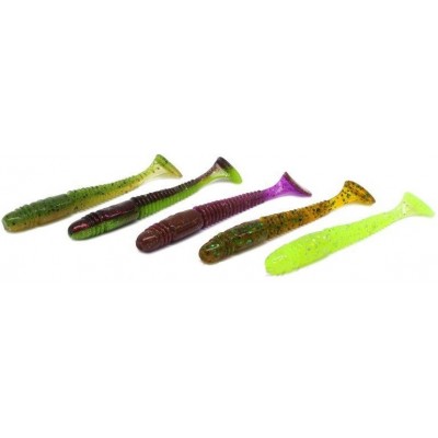 Силиконовая приманка LUCKY JOHN Pro Series TIOGA 3.9" цвет MIX1 (5шт)