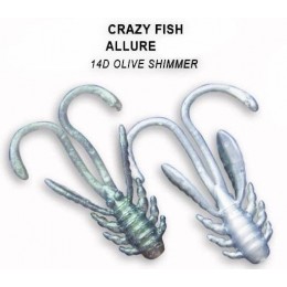 Силиконовая приманка Crazy Fish Allure 1.1" цвет 14d (10 шт)