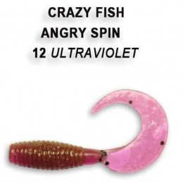 Силиконовая приманка Crazy Fish Angry spin 1" цвет 12 (8 шт) кальмар