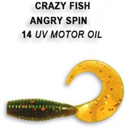 Силиконовая приманка Crazy Fish Angry spin 1" цвет 14 (8 шт) кальмар