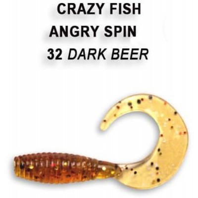 Силиконовая приманка Crazy Fish Angry spin 1" цвет 32 (8 шт)