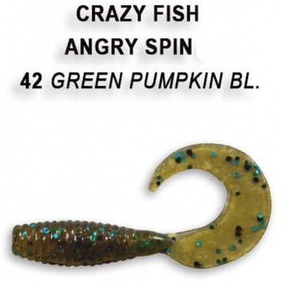 Силиконовая приманка Crazy Fish Angry spin 1" цвет 42 (8 шт)