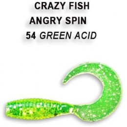 Силиконовая приманка Crazy Fish Angry spin 1" цвет 54 (8 шт)