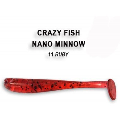 Силиконовая приманка Crazy Fish Nano minnow 1.6" цвет 11 (8 шт)