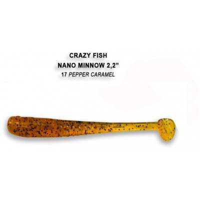 Силиконовая приманка Crazy Fish Nano minnow 1.6" цвет 17 (8 шт)