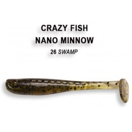 Силиконовая приманка Crazy Fish Nano minnow 1.6" цвет 26 (8 шт)