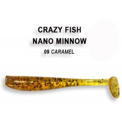 Силиконовая приманка Crazy Fish Nano minnow 1.6" цвет 9 (8 шт)