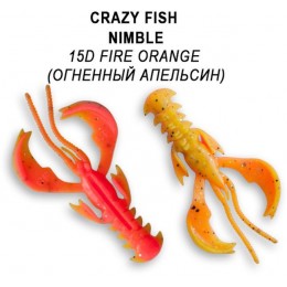 Силиконовая приманка Crazy Fish Nimble 1.6" цвет 15d (9 шт)