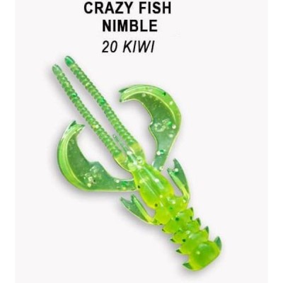 Силиконовая приманка Crazy Fish Nimble 1.6" цвет 20 (9 шт)