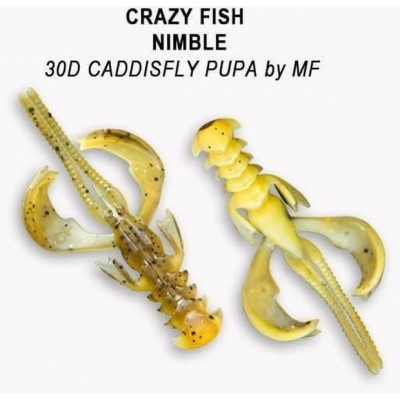 Силиконовая приманка Crazy Fish Nimble 1.6" цвет 30d (9 шт)