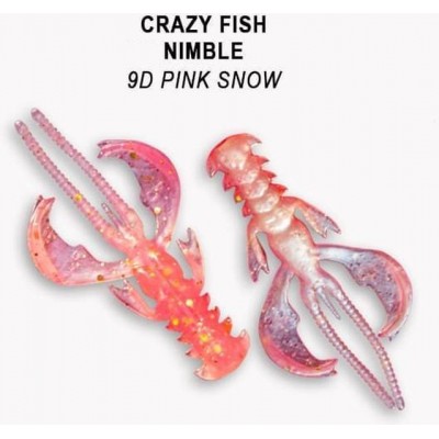 Силиконовая приманка Crazy Fish Nimble 1.6" цвет 9d (9 шт)