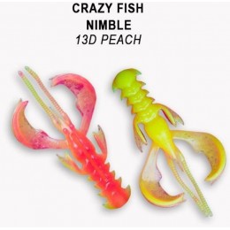 Силиконовая приманка Crazy Fish Nimble 2.5" цвет 13d (7 шт)