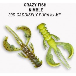 Силиконовая приманка Crazy Fish Nimble 2.5" цвет 30d (7 шт)