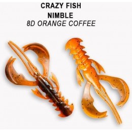 Силиконовая приманка Crazy Fish Nimble 2.5" цвет 8d (7 шт)