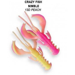 Силиконовая приманка Crazy Fish Nimble 2" цвет 13d (8 шт) плавающий 
