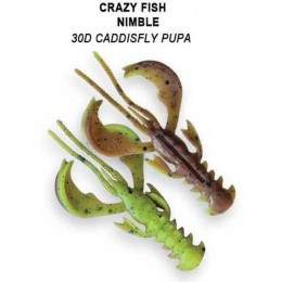 Силиконовая приманка Crazy Fish Nimble 3.2" цвет 30d (6 шт) плавающий 