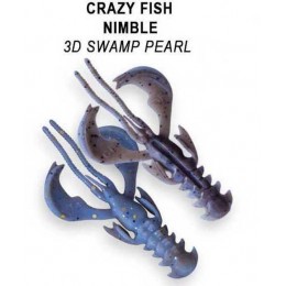 Силиконовая приманка Crazy Fish Nimble 3.2" цвет 3d (6 шт) плавающий 