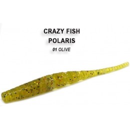 Силиконовая приманка Crazy Fish Polaris 1.8" цвет 1 (8 шт) кальмар