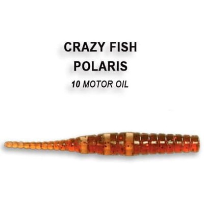 Силиконовая приманка Crazy Fish Polaris 1.8" цвет 10 (8 шт) кальмар