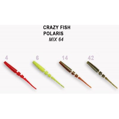 Силиконовая приманка Crazy Fish Polaris 2" цвет M64 (8 шт)