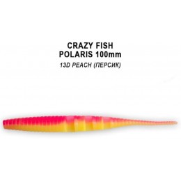 Силиконовая приманка Crazy Fish Polaris 4" цвет 13d (6 шт) плавающий 